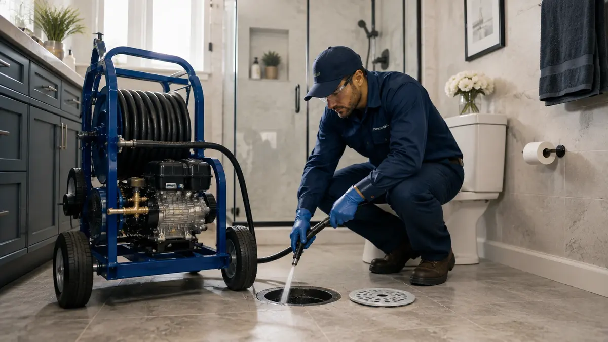 Bathroom Drain Hydro Jetting in Mojave