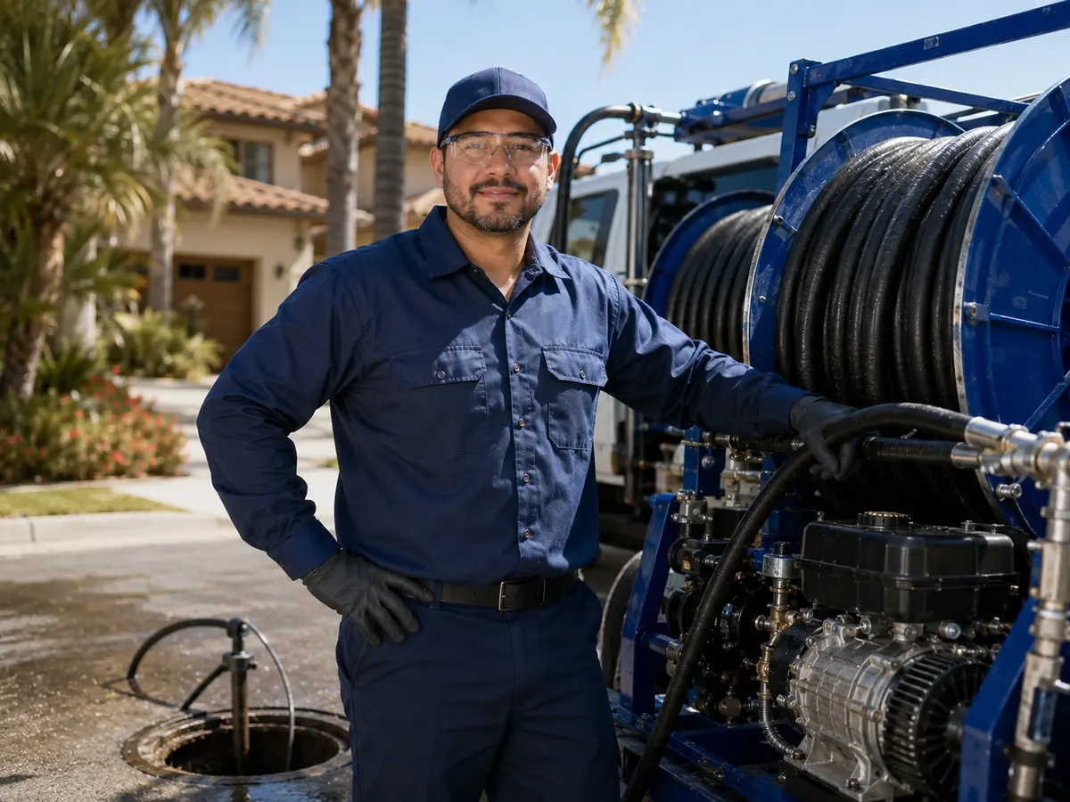 Hydro jet sewer cleaning in Mojave