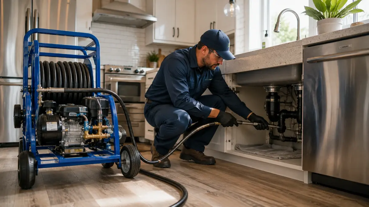 Kitchen Drain Hydro Jetting in Mojave