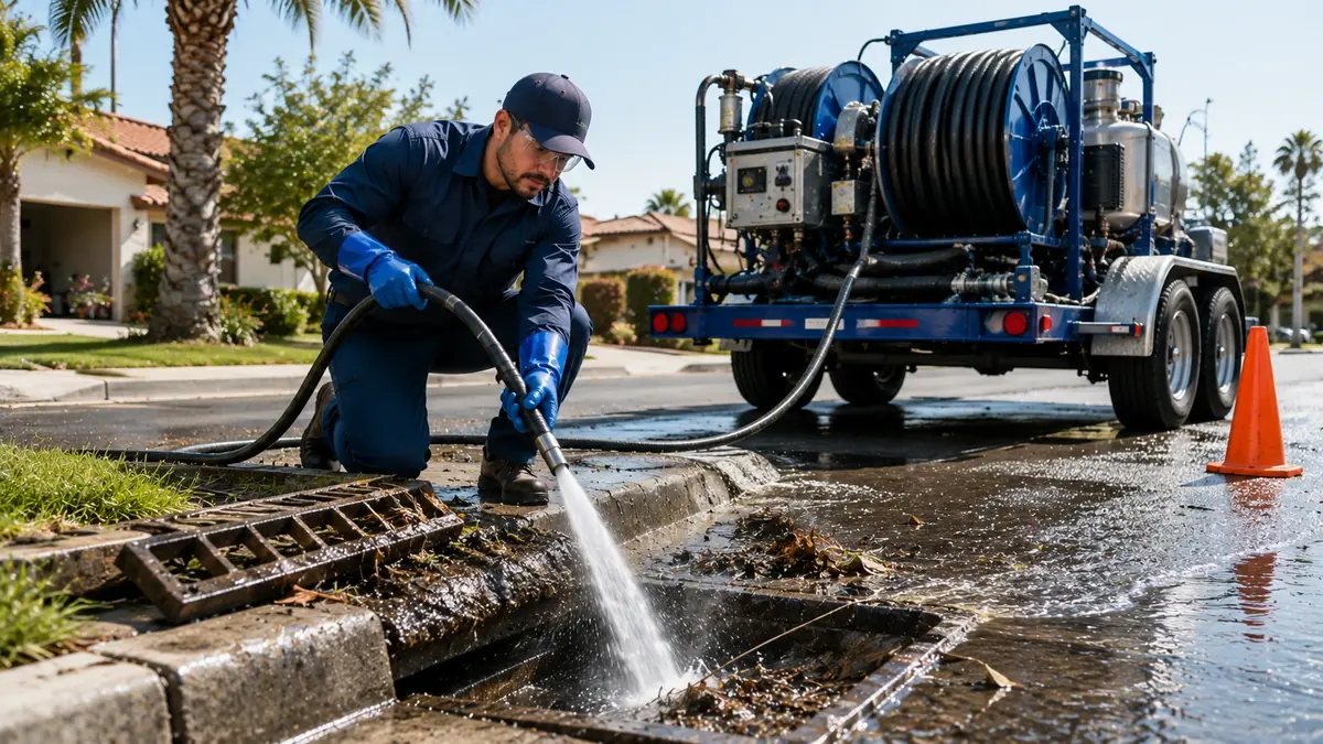 Storm Drain Hydro Jet Cleaning in Mojave